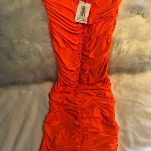 Orange Scrunched Dress🎀